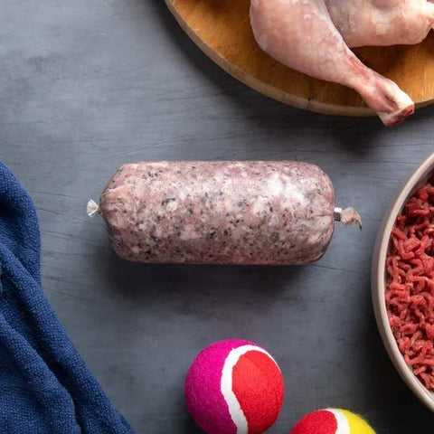 Frozen Minced Chicken and Green Tripe Chubs For Dogs