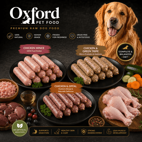 Frozen Dog Food, Mix Box [21 kg] - Includes Chicken, Chicken & Tripe, Chicken & offal
