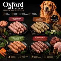 Frozen Dog Food [Variety Pack 12 kg] - Chicken, Chicken & Veg, Tripe, Beef & Chicken